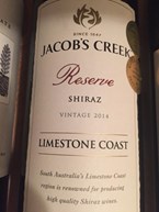 Jacobs Creek Reserve Shiraz 2014